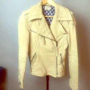 Wrangler Biker Jacket - Buffalo Leather - Tan